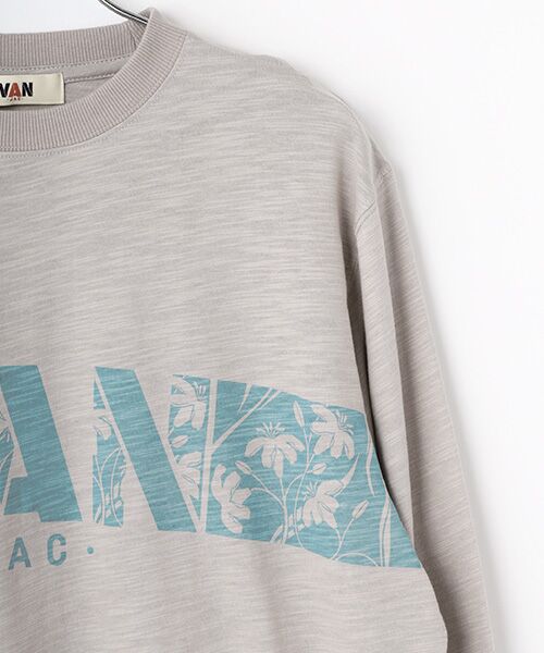 VAN / ヴァン カットソー | ロングスリーブTシャツ＜フラワープリント＞＜スラブ天竺＞ | 詳細4