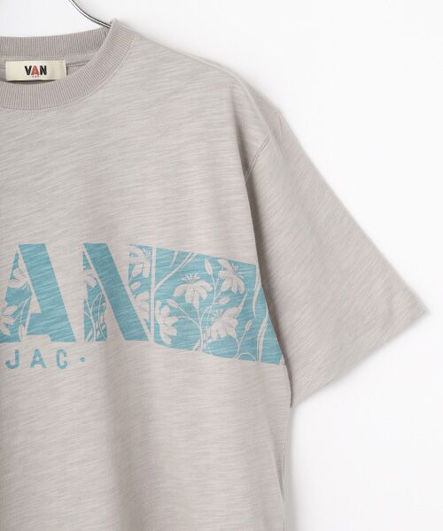 VAN / ヴァン Tシャツ | Tシャツ＜フラワープリント＞＜スラブ天竺＞ | 詳細4
