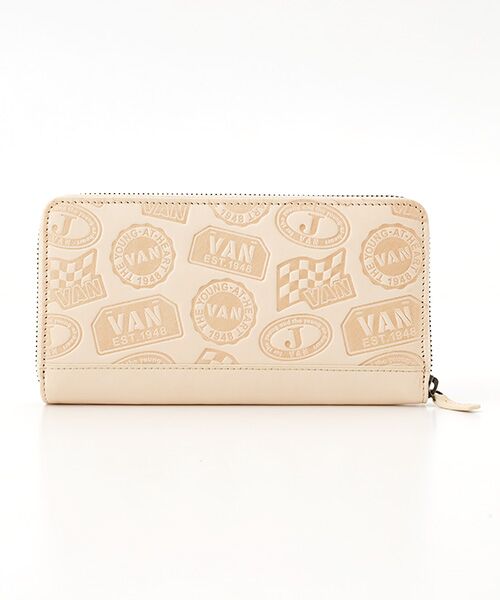 VAN / ヴァン 財布・コインケース・マネークリップ | ラウンド長財布＜ヌメ革総柄＞ | 詳細1