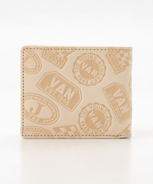 VAN / ヴァン 財布・コインケース・マネークリップ | 二つ折り財布＜ヌメ革総柄＞ | 詳細1