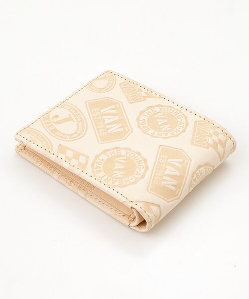 VAN / ヴァン 財布・コインケース・マネークリップ | 二つ折り財布＜ヌメ革総柄＞ | 詳細2