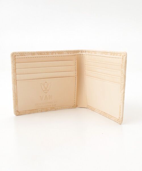 VAN / ヴァン 財布・コインケース・マネークリップ | 二つ折り財布＜ヌメ革総柄＞ | 詳細3