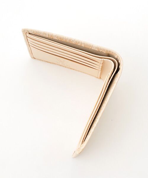 VAN / ヴァン 財布・コインケース・マネークリップ | 二つ折り財布＜ヌメ革総柄＞ | 詳細4