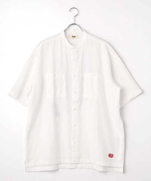 VAN / ヴァン シャツ・ブラウス | バンドカラーシャツ＜ドラゴンプリント＞ | 詳細1