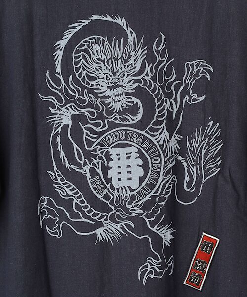 VAN / ヴァン シャツ・ブラウス | バンドカラーシャツ＜ドラゴンプリント＞ | 詳細8