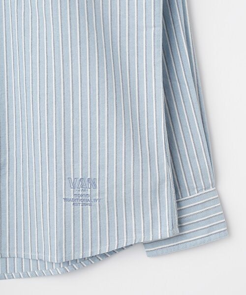 VAN / ヴァン シャツ・ブラウス | ショートBDシャツ＜カラーオックスストライプ＞ | 詳細3