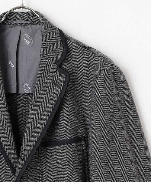 VAN / ヴァン テーラードジャケット | ツイードパイピングジャケット | 詳細2
