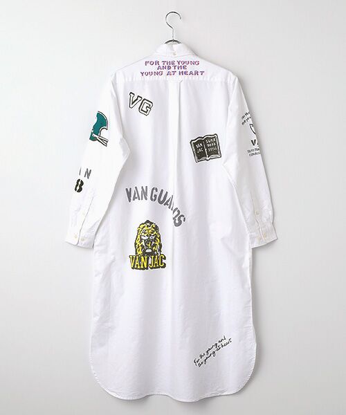 VAN / ヴァン ロング・マキシ丈ワンピース | BDシャツワンピース ＜メモリアルペイント＞ ＜VAN×Shower CLUB＞ ＜ウィメンズ＞ | 詳細1