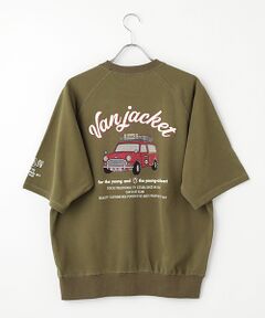 VAN / ヴァン カットソー | 半袖トレーナー＜ミニ裏毛＞＜5分袖＞＜カーグラフィック＞
