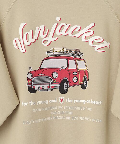 VAN / ヴァン カットソー | 半袖トレーナー＜ミニ裏毛＞＜5分袖＞＜カーグラフィック＞ | 詳細3