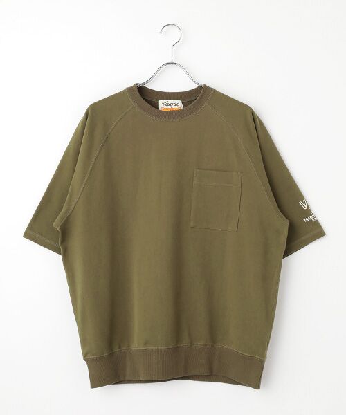 VAN / ヴァン カットソー | 半袖トレーナー＜ミニ裏毛＞＜5分袖＞＜カーグラフィック＞ | 詳細4