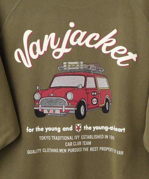 VAN / ヴァン カットソー | 半袖トレーナー＜ミニ裏毛＞＜5分袖＞＜カーグラフィック＞ | 詳細9