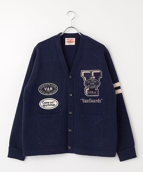 VAN/ヴァン レタードカーディガン ネイビー L VAN/ヴァン レタードカーディガン ネイビー L