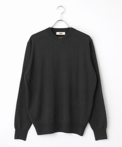 VAN / ヴァン ニット・セーター | Vネックセーター＜エルボーパッチ＞