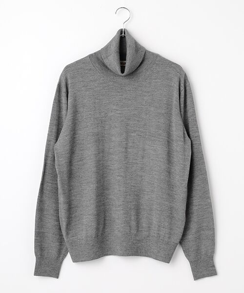 VAN/ヴァン タートルネックセーター<エルボーパッチ> グレー L VAN/ヴァン タートルネックセーター<エルボーパッチ> グレー L