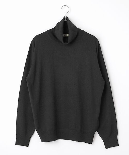 VAN/ヴァン タートルネックセーター<エルボーパッチ> ブラック LL VAN/ヴァン タートルネックセーター<エルボーパッチ> ブラック LL