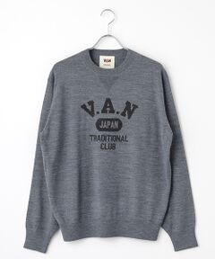 VAN / ヴァン ニット・セーター | インターシャロゴセーター