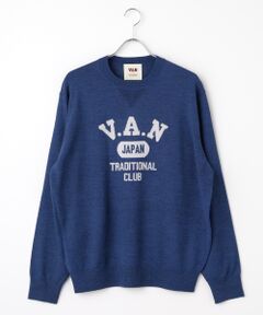 VAN / ヴァン ニット・セーター | インターシャロゴセーター