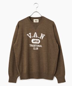 VAN / ヴァン ニット・セーター | インターシャロゴセーター