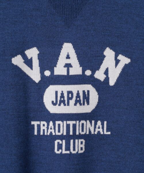 VAN / ヴァン ニット・セーター | インターシャロゴセーター | 詳細6