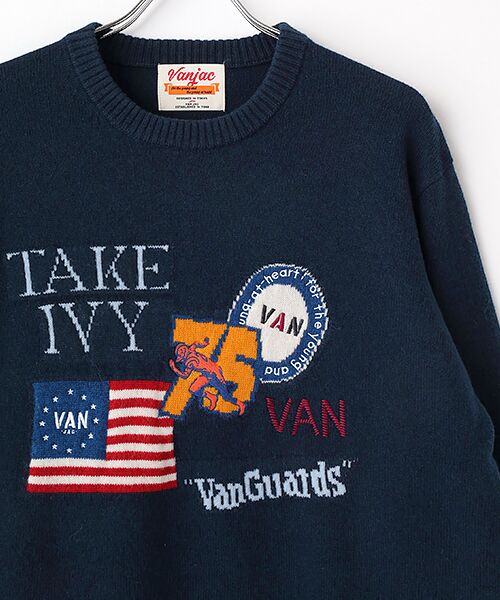 VAN / ヴァン ニット・セーター | クルーネックセーター＜国旗＞ | 詳細2