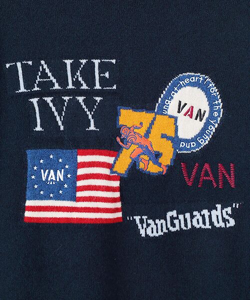 VAN / ヴァン ニット・セーター | クルーネックセーター＜国旗＞ | 詳細4