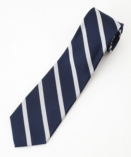VAN / ヴァン ネクタイ | ネクタイ＜レジメンタルストライプ＞（ネイビー）