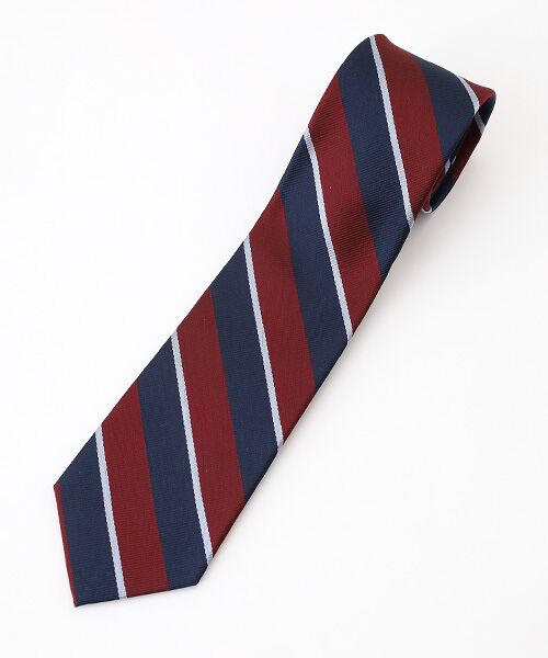 VAN / ヴァン ネクタイ | ネクタイ＜レジメンタルストライプ＞（バーガンディ）