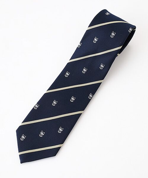 VAN / ヴァン ネクタイ | ネクタイ＜ロイヤルクレスト＞＜獅子＞（ネイビー）