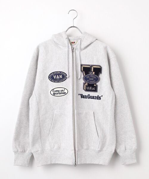 VAN / ヴァン パーカー | ジップアップパーカー＜ヴァンガーズ＞（グレー）
