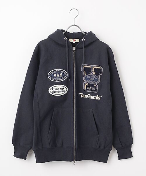 VAN / ヴァン パーカー | ジップアップパーカー＜ヴァンガーズ＞（ネイビー）