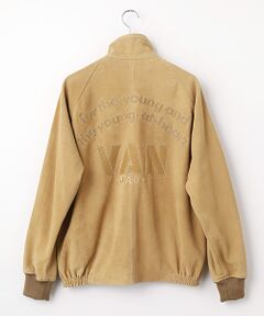 VAN / ヴァン レザーブルゾン・ジャケット | バックロゴ刺繍スウィングトップ＜スエード＞