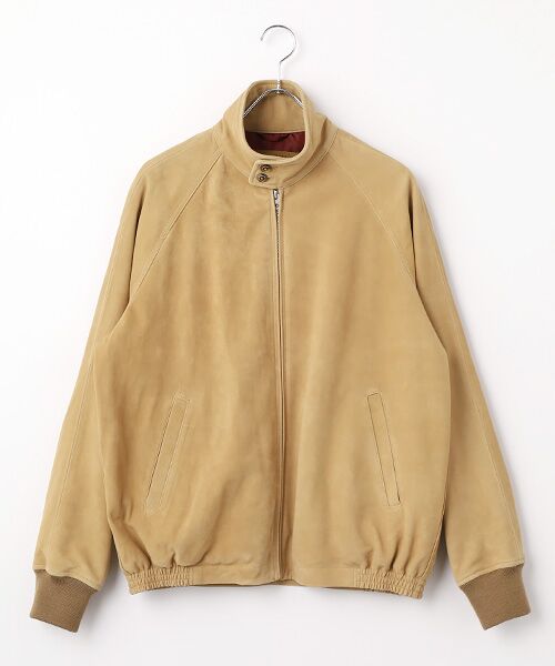 VAN / ヴァン レザーブルゾン・ジャケット | バックロゴ刺繍スウィングトップ＜スエード＞ | 詳細1