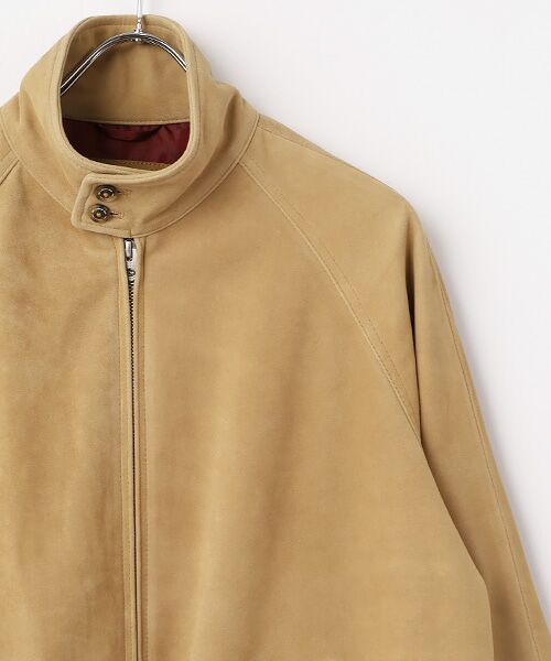 VAN / ヴァン レザーブルゾン・ジャケット | バックロゴ刺繍スウィングトップ＜スエード＞ | 詳細2