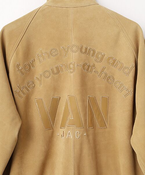 VAN / ヴァン レザーブルゾン・ジャケット | バックロゴ刺繍スウィングトップ＜スエード＞ | 詳細5