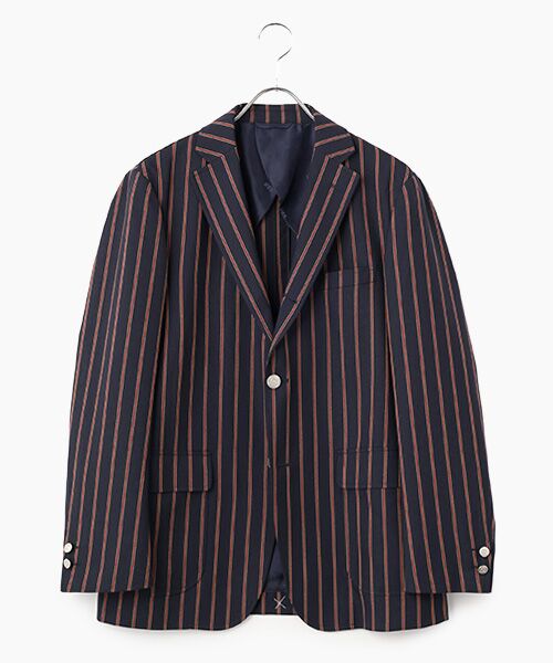 VAN / ヴァン テーラードジャケット | アイビーストライプジャケット＜アーバンナチュラル＞（ネイビー）