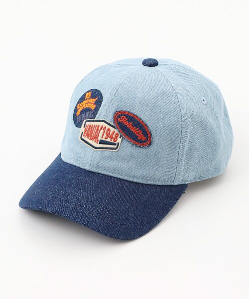 VAN / ヴァン キャップ | デニムキャップ＜ワッペン＞（ブルー）