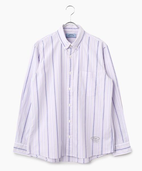 VAN / ヴァン シャツ・ブラウス | ショートBDシャツ＜ブロードストライプ＞（ブルー）