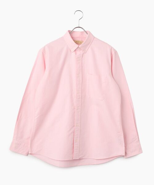 VAN / ヴァン シャツ・ブラウス | ショートBDシャツ＜手書き風刺繍＞（ピンク）