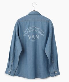 VAN / ヴァン シャツ・ブラウス | ライトインディゴデニムシャツ＜バックプリント＞