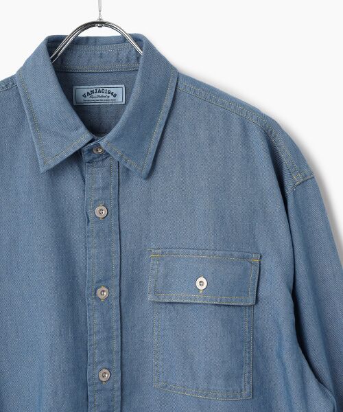 VAN / ヴァン シャツ・ブラウス | ライトインディゴデニムシャツ＜バックプリント＞ | 詳細2