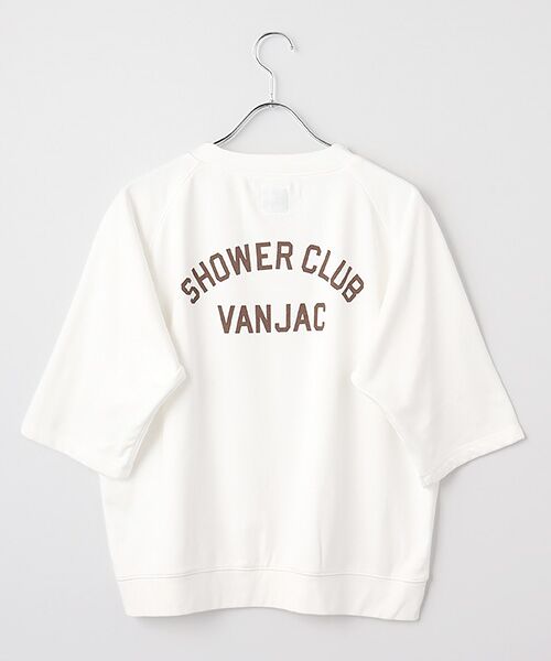 VAN / ヴァン Tシャツ | 裏パイルTシャツ ＜VAN×Shower CLUB＞ ＜ウィメンズ＞（ホワイト）