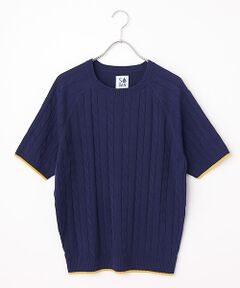 VAN / ヴァン ニット・セーター | ケーブル半袖ニット ＜VAN×Shower CLUB＞ ＜ウィメンズ＞