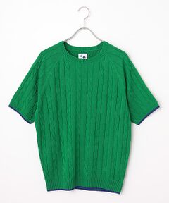 VAN / ヴァン ニット・セーター | ケーブル半袖ニット ＜VAN×Shower CLUB＞ ＜ウィメンズ＞