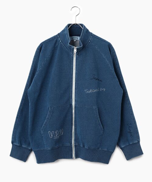 VAN / ヴァン パーカー | スタンドジップアップトレーナー＜刺繍＞＜インディゴコレクション＞ | 詳細1