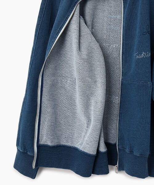 VAN / ヴァン パーカー | スタンドジップアップトレーナー＜刺繍＞＜インディゴコレクション＞ | 詳細4