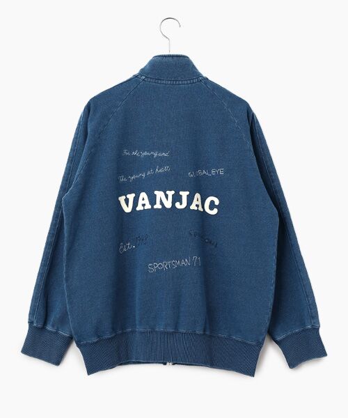 VAN / ヴァン パーカー | スタンドジップアップトレーナー＜刺繍＞＜インディゴコレクション＞（ブルー）