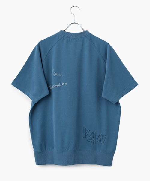 VAN / ヴァン スウェット | 半袖トレーナー＜刺繍＞＜ミニ裏毛＞ | 詳細1