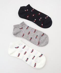 VAN / ヴァン ソックス | ３Ｐアンクルソックス＜VANロゴ＞