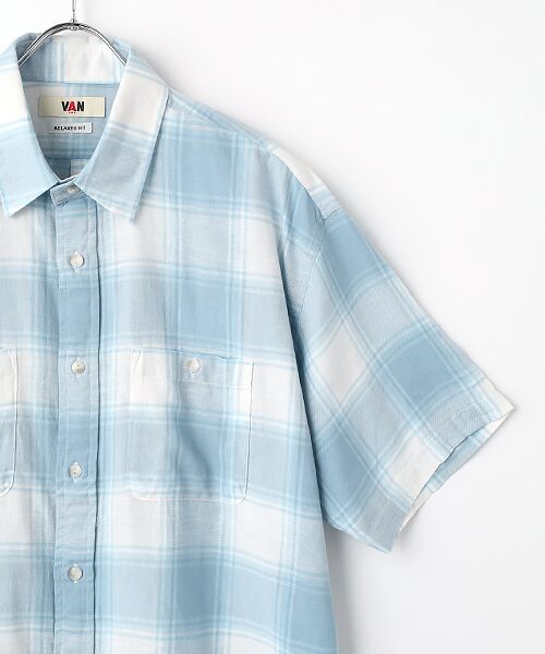 VAN / ヴァン シャツ・ブラウス | レギュラーカラーシャツ＜綿麻チェック＞＜リラックスフィット＞ | 詳細3